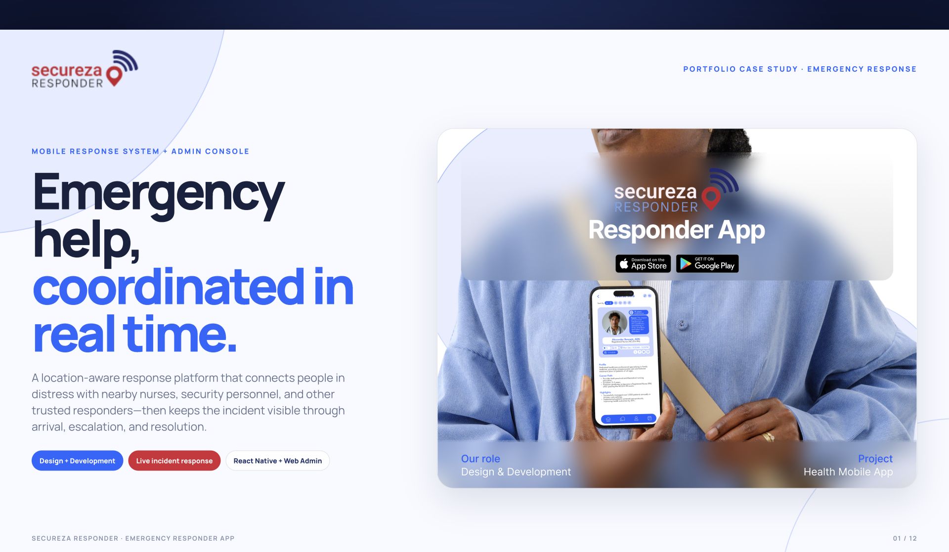 Emergency Responder portfolio case study cover